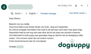 Duitse herder Nala houdt van snoepjes en heeft glanzende vacht