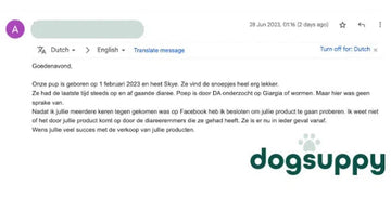 Geen diarree meer voor hond Skye