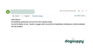 Hond Jari heeft betere ontlasting en minder geknabbel aan zijn poten