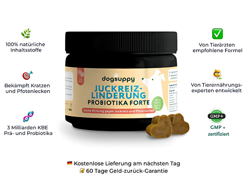 Anti-Juckreiz & Pfotenlecken Probiotika Forte | 60 Snacks